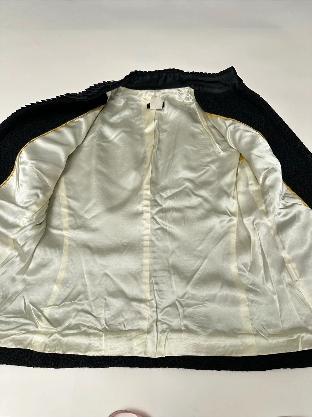 J crew archival dark Academia Ruffle Lady Jacket Romantic Tailored Boucle